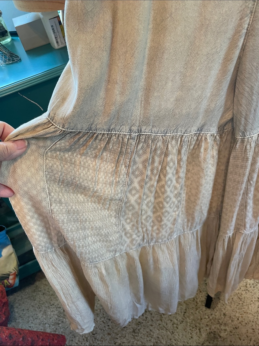 Boho Tiered Palazzo Patchwork Pants - Young Threads - Picture 11 of 13